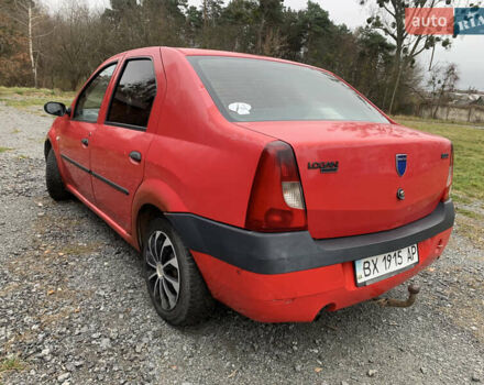 Красный Дачия Логан, объемом двигателя 1.5 л и пробегом 303 тыс. км за 2000 $, фото 4 на Automoto.ua