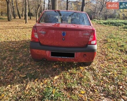 Красный Дачия Логан, объемом двигателя 1.4 л и пробегом 197 тыс. км за 3950 $, фото 10 на Automoto.ua