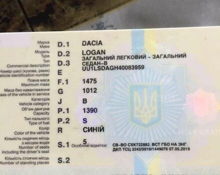 Синий Дачия Логан, объемом двигателя 1.39 л и пробегом 120 тыс. км за 1550 $, фото 3 на Automoto.ua