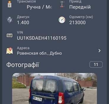 Синий Дачия Логан, объемом двигателя 1.39 л и пробегом 256 тыс. км за 3900 $, фото 11 на Automoto.ua