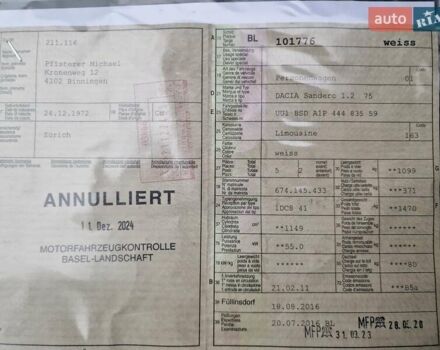 Белый Дачия Сандеро, объемом двигателя 1.2 л и пробегом 133 тыс. км за 4900 $, фото 11 на Automoto.ua