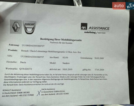 Синій Дачія Sandero, об'ємом двигуна 1.4 л та пробігом 106 тис. км за 4950 $, фото 33 на Automoto.ua