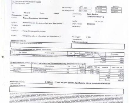 Синий Дачия Сандеро, объемом двигателя 1.15 л и пробегом 154 тыс. км за 3550 $, фото 20 на Automoto.ua