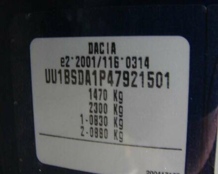Синий Дачия Сандеро, объемом двигателя 1.15 л и пробегом 154 тыс. км за 4500 $, фото 8 на Automoto.ua