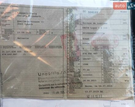 Красный Дачия Logan MCV, объемом двигателя 1.6 л и пробегом 190 тыс. км за 5700 $, фото 23 на Automoto.ua