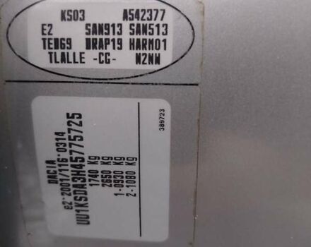 Серый Дачия Logan MCV, объемом двигателя 1.6 л и пробегом 162 тыс. км за 6700 $, фото 7 на Automoto.ua