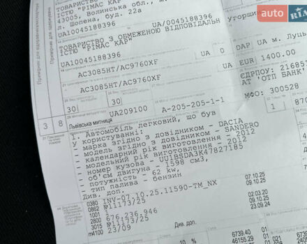 Красный Дачия Sandero StepWay, объемом двигателя 1.6 л и пробегом 139 тыс. км за 7350 $, фото 161 на Automoto.ua