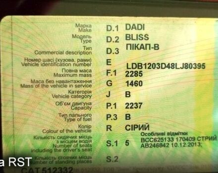 Серый Дади Блайс, объемом двигателя 2.2 л и пробегом 170 тыс. км за 1800 $, фото 12 на Automoto.ua