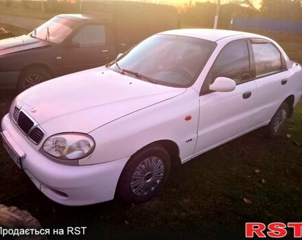 Белый Дэу Ланос, объемом двигателя 1.3 л и пробегом 190 тыс. км за 1600 $, фото 1 на Automoto.ua