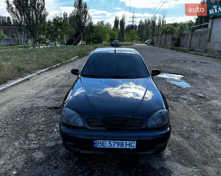 Черный Дэу Ланос, объемом двигателя 1.5 л и пробегом 220 тыс. км за 3100 $, фото 2 на Automoto.ua
