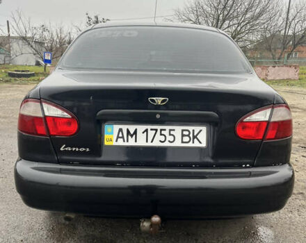 Черный Дэу Ланос, объемом двигателя 1.5 л и пробегом 201 тыс. км за 1000 $, фото 3 на Automoto.ua