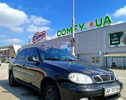 Черный Дэу Ланос, объемом двигателя 14 л и пробегом 150 тыс. км за 2500 $, фото 1 на Automoto.ua