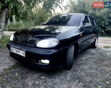 Черный Дэу Ланос, объемом двигателя 1.6 л и пробегом 160 тыс. км за 3150 $, фото 1 на Automoto.ua
