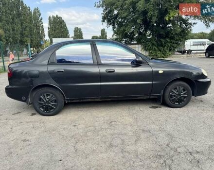 Черный Дэу Ланос, объемом двигателя 1.5 л и пробегом 274 тыс. км за 2250 $, фото 1 на Automoto.ua