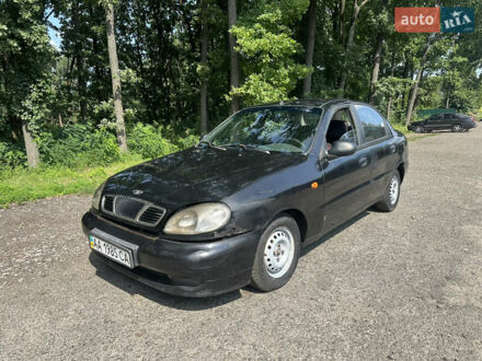 Черный Дэу Ланос, объемом двигателя 1.5 л и пробегом 500 тыс. км за 850 $, фото 1 на Automoto.ua