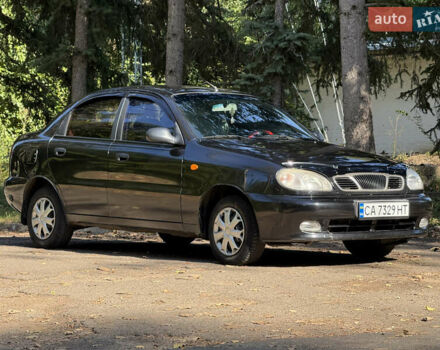 Черный Дэу Ланос, объемом двигателя 1.5 л и пробегом 200 тыс. км за 1600 $, фото 1 на Automoto.ua