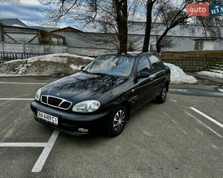 Черный Дэу Ланос, объемом двигателя 1.5 л и пробегом 46 тыс. км за 3800 $, фото 1 на Automoto.ua