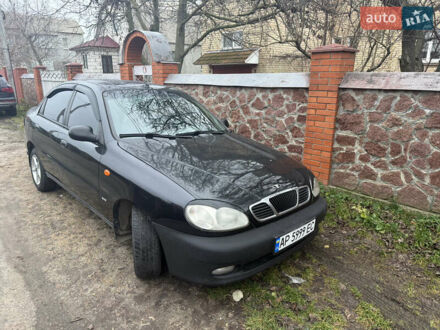 Черный Дэу Ланос, объемом двигателя 1.5 л и пробегом 175 тыс. км за 2600 $, фото 1 на Automoto.ua