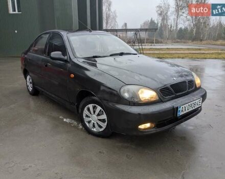 Черный Дэу Ланос, объемом двигателя 1.5 л и пробегом 210 тыс. км за 1600 $, фото 1 на Automoto.ua