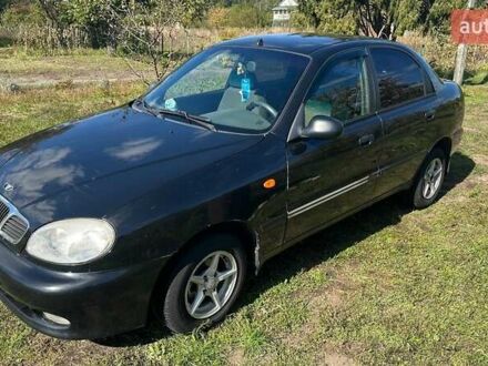 Черный Дэу Ланос, объемом двигателя 1.5 л и пробегом 235 тыс. км за 2500 $, фото 1 на Automoto.ua