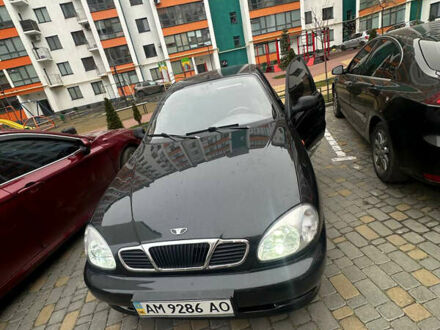 Черный Дэу Ланос, объемом двигателя 1.5 л и пробегом 152 тыс. км за 3200 $, фото 1 на Automoto.ua