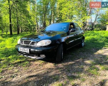 Черный Дэу Ланос, объемом двигателя 1.5 л и пробегом 333 тыс. км за 2500 $, фото 1 на Automoto.ua