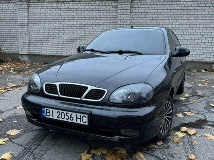 Черный Дэу Ланос, объемом двигателя 1.6 л и пробегом 190 тыс. км за 2350 $, фото 1 на Automoto.ua