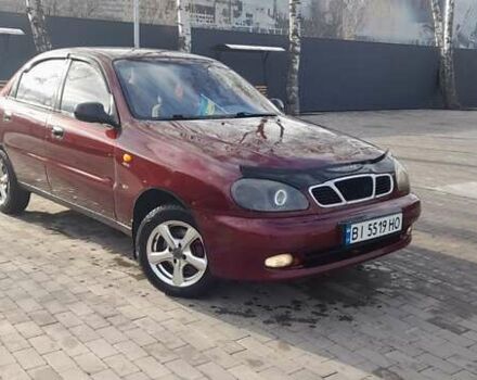 Красный Дэу Ланос, объемом двигателя 1.6 л и пробегом 200 тыс. км за 2400 $, фото 1 на Automoto.ua