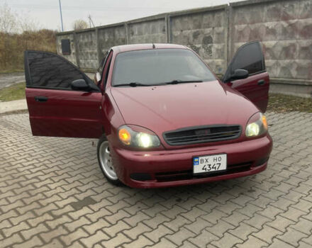 Красный Дэу Ланос, объемом двигателя 1.5 л и пробегом 399 тыс. км за 2499 $, фото 2 на Automoto.ua