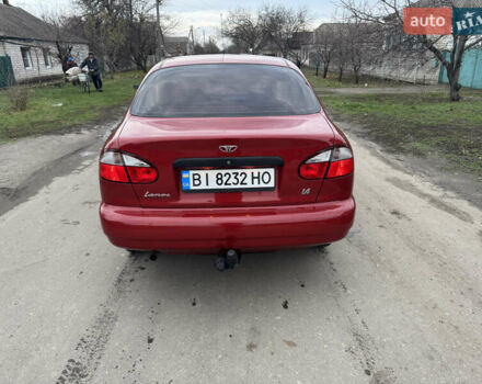 Красный Дэу Ланос, объемом двигателя 1.4 л и пробегом 44 тыс. км за 3700 $, фото 4 на Automoto.ua
