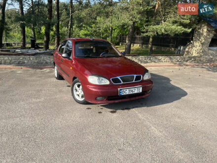 Красный Дэу Ланос, объемом двигателя 1.5 л и пробегом 278 тыс. км за 2400 $, фото 1 на Automoto.ua