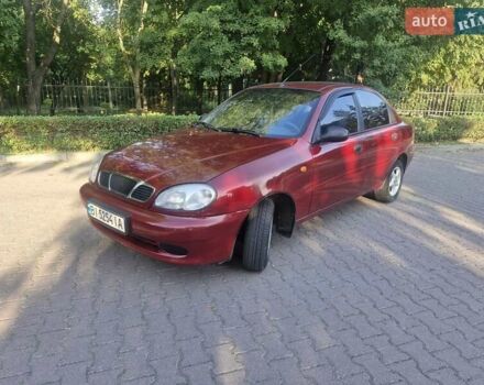 Красный Дэу Ланос, объемом двигателя 1.5 л и пробегом 217 тыс. км за 2900 $, фото 1 на Automoto.ua