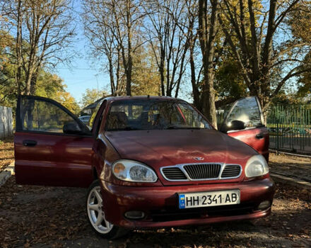 Красный Дэу Ланос, объемом двигателя 1.5 л и пробегом 195 тыс. км за 2200 $, фото 1 на Automoto.ua