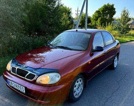 Красный Дэу Ланос, объемом двигателя 1.5 л и пробегом 190 тыс. км за 1399 $, фото 1 на Automoto.ua
