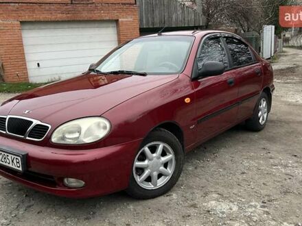 Красный Дэу Ланос, объемом двигателя 1.6 л и пробегом 223 тыс. км за 3600 $, фото 1 на Automoto.ua