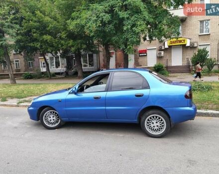 Синий Дэу Ланос, объемом двигателя 1.5 л и пробегом 450 тыс. км за 2850 $, фото 2 на Automoto.ua