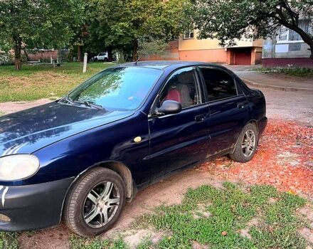 Синий Дэу Ланос, объемом двигателя 1.5 л и пробегом 250 тыс. км за 1000 $, фото 1 на Automoto.ua