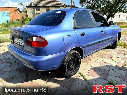 Синий Дэу Ланос, объемом двигателя 1.5 л и пробегом 200 тыс. км за 1350 $, фото 1 на Automoto.ua