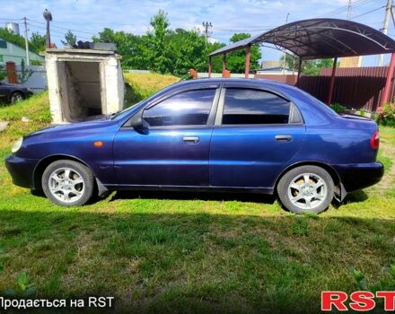 Синий Дэу Ланос, объемом двигателя 1.6 л и пробегом 225 тыс. км за 2000 $, фото 1 на Automoto.ua
