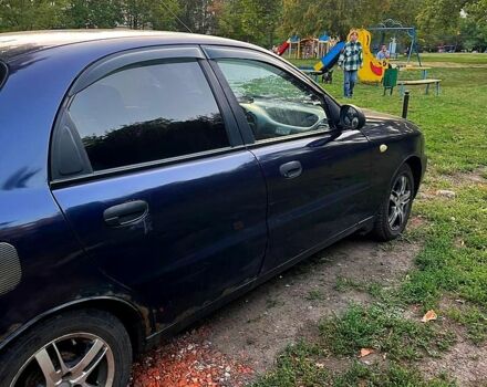 Синий Дэу Ланос, объемом двигателя 1.5 л и пробегом 250 тыс. км за 1000 $, фото 2 на Automoto.ua