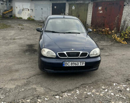 Синий Дэу Ланос, объемом двигателя 1.5 л и пробегом 200 тыс. км за 1250 $, фото 1 на Automoto.ua