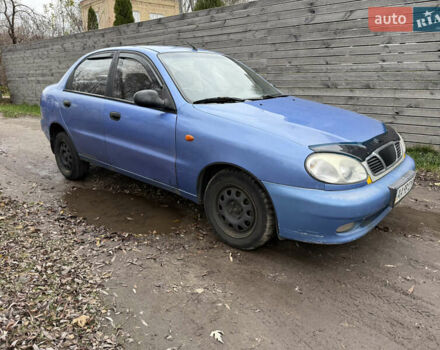 Синий Дэу Ланос, объемом двигателя 1.4 л и пробегом 224 тыс. км за 1390 $, фото 2 на Automoto.ua