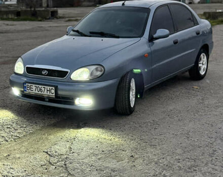 Синий Дэу Ланос, объемом двигателя 1.6 л и пробегом 224 тыс. км за 3499 $, фото 1 на Automoto.ua