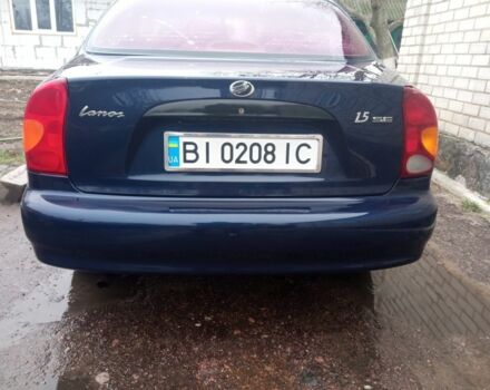 Синий Дэу Ланос, объемом двигателя 1.5 л и пробегом 132 тыс. км за 3000 $, фото 1 на Automoto.ua