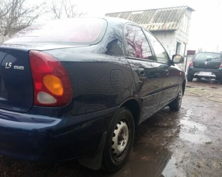 Синий Дэу Ланос, объемом двигателя 1.5 л и пробегом 132 тыс. км за 3000 $, фото 2 на Automoto.ua