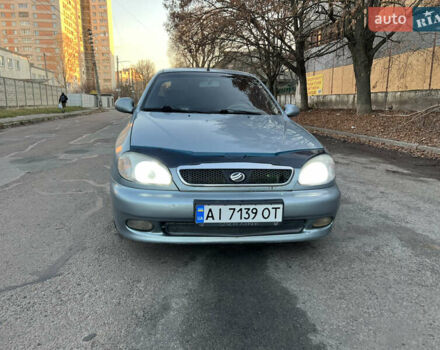 Синий Дэу Ланос, объемом двигателя 1.5 л и пробегом 122 тыс. км за 3100 $, фото 1 на Automoto.ua