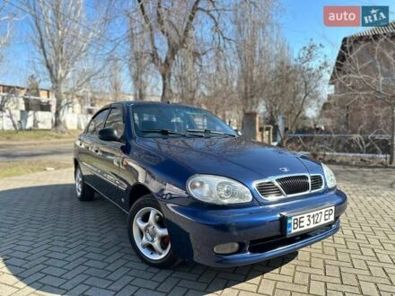 Дэу Ланос 2002 в Николаеве на Automoto.ua Синий Дэу Ланос, объемом двигателя 1.5 л и пробегом 196 тыс. км за 3500 $, фото 1 на Automoto.ua