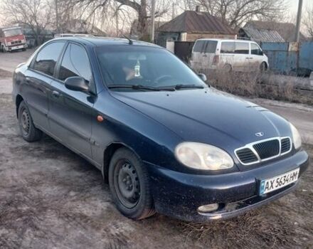 Синий Дэу Ланос, объемом двигателя 1.6 л и пробегом 214 тыс. км за 2900 $, фото 1 на Automoto.ua