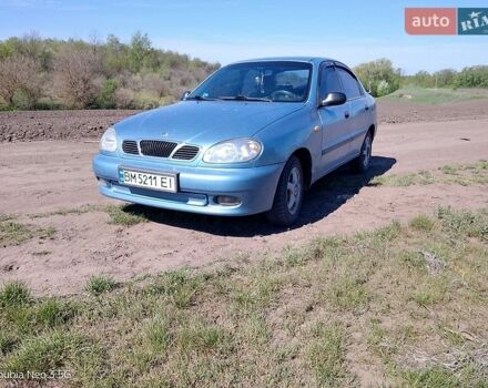 Синий Дэу Ланос, объемом двигателя 1.6 л и пробегом 210 тыс. км за 2500 $, фото 1 на Automoto.ua