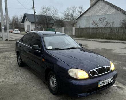 Синий Дэу Ланос, объемом двигателя 1.5 л и пробегом 303 тыс. км за 1450 $, фото 1 на Automoto.ua